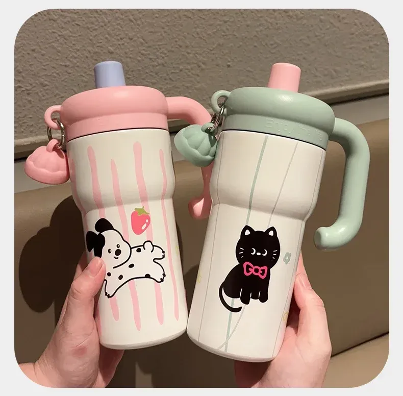 316 Stainless Steel Insulated Tumbler Mug with Straw - Large Capacity Thermal Iced Cup for Men & Women Students - Stylish Aesthetic Design for Hot & Cold Drinks showcase 19