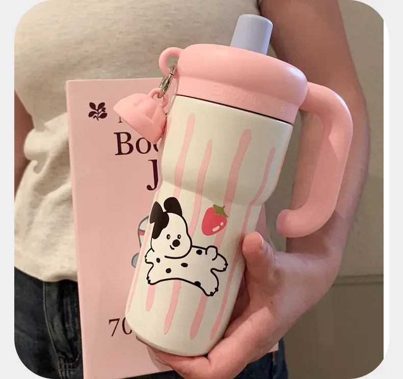 316 Stainless Steel Insulated Tumbler Mug with Straw - Large Capacity Thermal Iced Cup for Men & Women Students - Stylish Aesthetic Design for Hot & Cold Drinks showcase 20