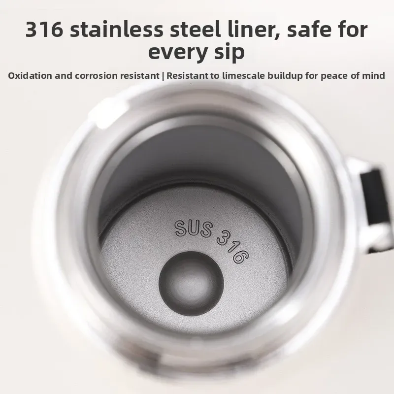 Large Capacity 316 Stainless Steel Insulated Mug - Aesthetic Business Gift Cup with Tea Separator, 12-24 Hour Hot/Cold Retention for Travel & Office thumbnail 3