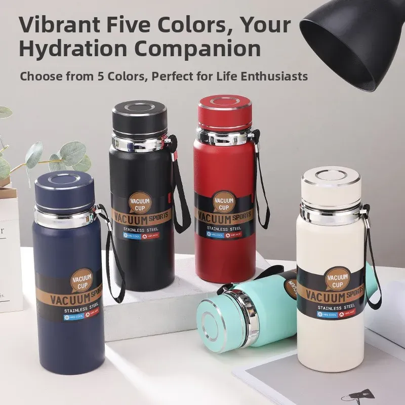 Large Capacity 316 Stainless Steel Insulated Mug - Aesthetic Business Gift Cup with Tea Separator, 12-24 Hour Hot/Cold Retention for Travel & Office thumbnail 1