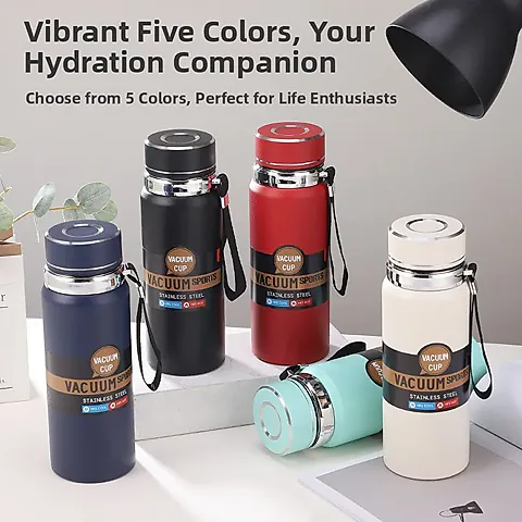 Large Capacity 316 Stainless Steel Insulated Mug - Aesthetic Business Gift Cup with Tea Separator, 12-24 Hour Hot/Cold Retention for Travel & Office