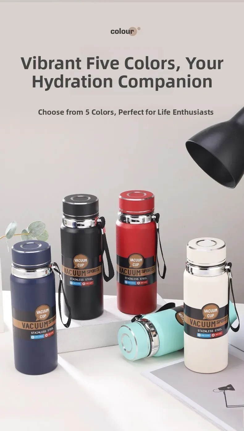 Large Capacity 316 Stainless Steel Insulated Mug - Aesthetic Business Gift Cup with Tea Separator, 12-24 Hour Hot/Cold Retention for Travel & Office showcase 1