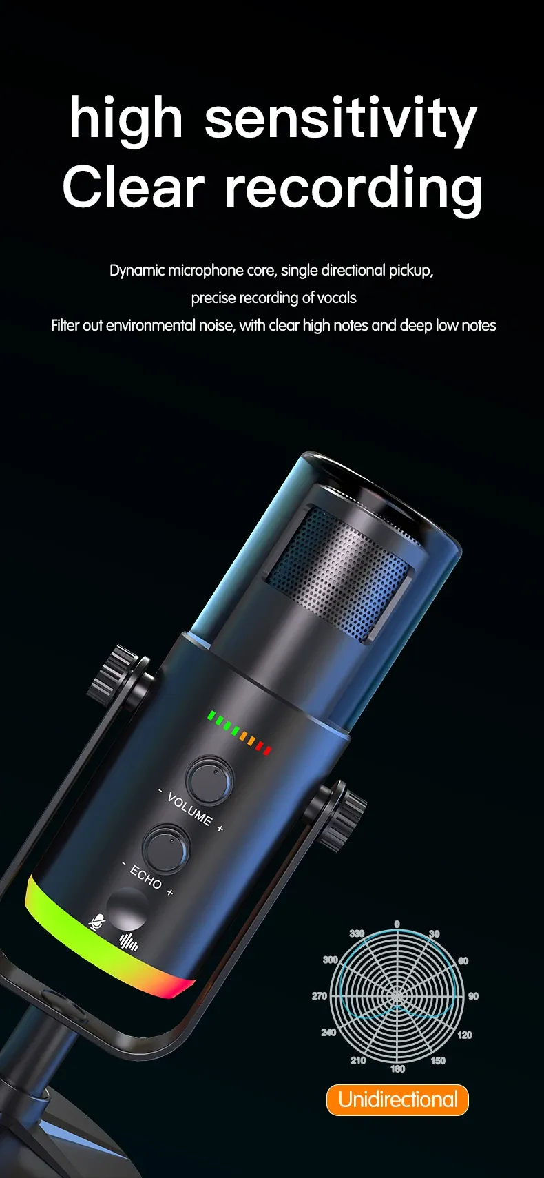 USB XLR Dynamic Microphone for Gaming Streaming & Podcasting, Mute Button Desktop Mic for YouTube Live, Computer PC Microphone for Clear Audio showcase 2