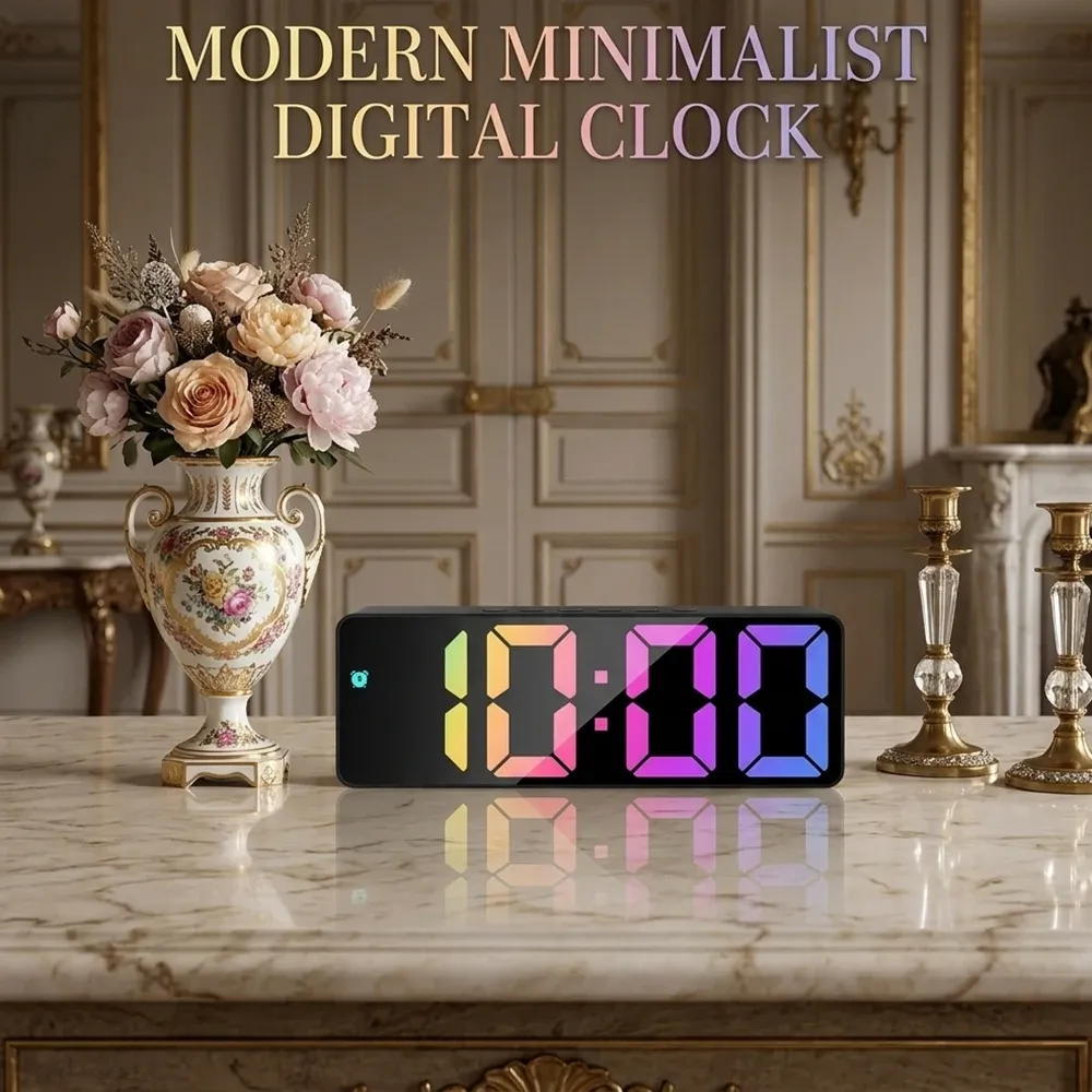 Large Display Digital Alarm Clock with Snooze & Sound-Activated Backlight - Easy Setup Table Clock for Bedroom, Office, Kitchen, Home Decor showcase 4