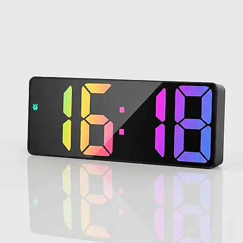 Large Display Digital Alarm Clock with Snooze & Sound-Activated Backlight - Easy Setup Table Clock for Bedroom, Office, Kitchen, Home Decor