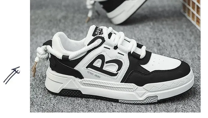 Men's Breathable White Sneakers 2025 Summer Trendy Versatile Thick Sole Sports Board Shoes for Men & Women showcase 5