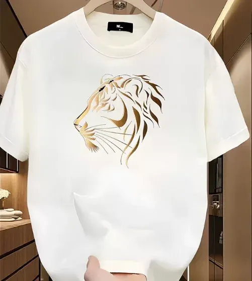 Summer Men's Cotton T-Shirt: Breathable, Trendy Printed Design, Comfortable Short Sleeve Tee for Casual Wear - Image 2