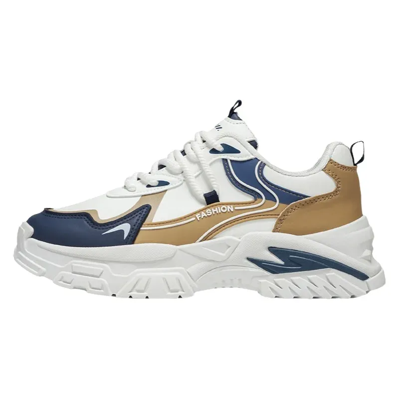 Men's Casual Running Shoes - Breathable PU Leather Low Cut Sneakers, Thick Sole, All-Season Comfort for Students & Adults - Image 6