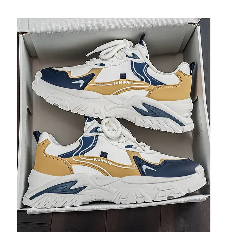 Men's Casual Running Shoes - Breathable PU Leather Low Cut Sneakers, Thick Sole, All-Season Comfort for Students & Adults showcase 11