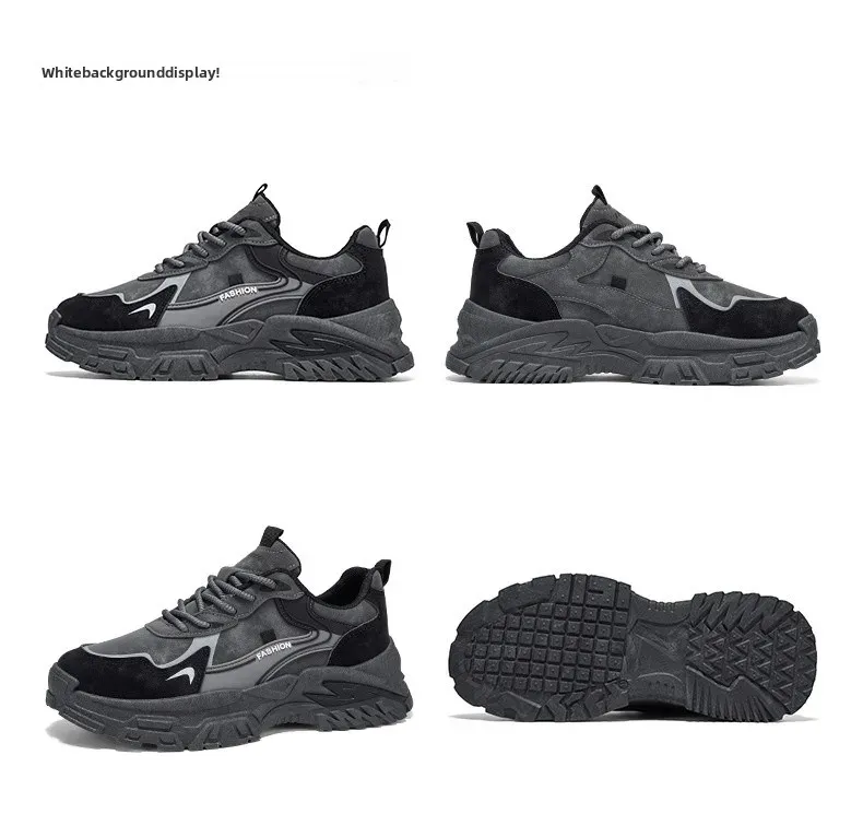 Men's Casual Running Shoes - Breathable PU Leather Low Cut Sneakers, Thick Sole, All-Season Comfort for Students & Adults showcase 19