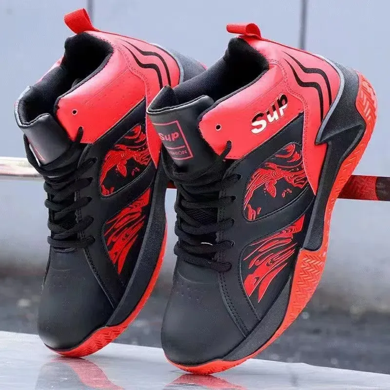 Men's High-Top Basketball Shoes: Luxury Comfortable Anti-Slip Sneakers for Running, Casual Wear, and Fashionable Versatility - Image 3