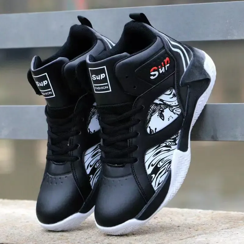 Men's High-Top Basketball Shoes: Luxury Comfortable Anti-Slip Sneakers for Running, Casual Wear, and Fashionable Versatility - Image 2