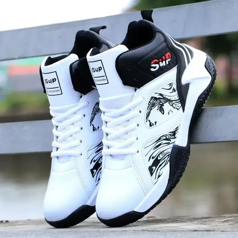 Men's High-Top Basketball Shoes: Luxury Comfortable Anti-Slip Sneakers for Running, Casual Wear, and Fashionable Versatility showcase 2