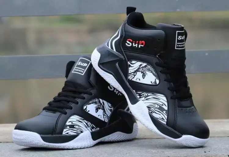 Men's High-Top Basketball Shoes: Luxury Comfortable Anti-Slip Sneakers for Running, Casual Wear, and Fashionable Versatility showcase 7