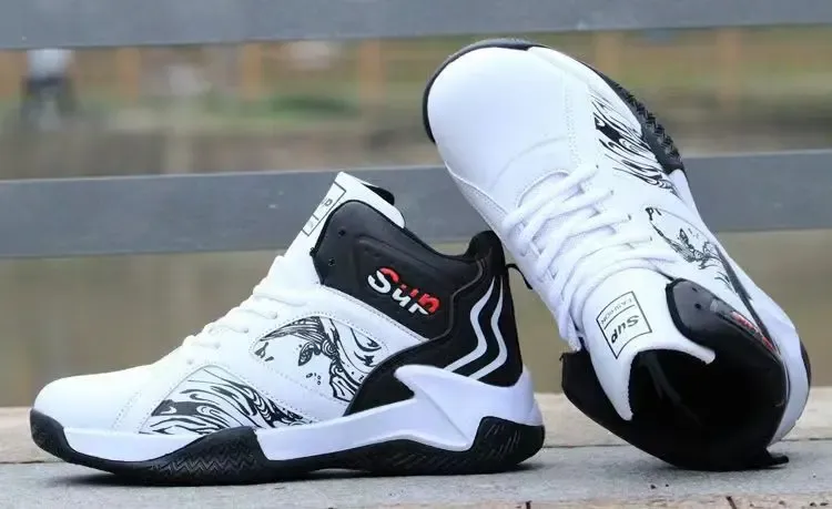 Men's High-Top Basketball Shoes: Luxury Comfortable Anti-Slip Sneakers for Running, Casual Wear, and Fashionable Versatility showcase 11