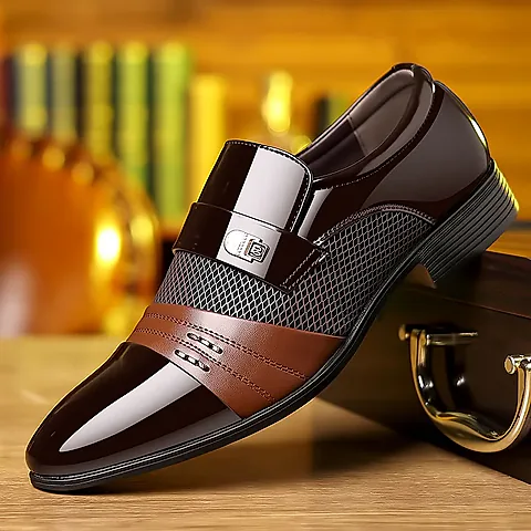 Men's Luxury Oxford Dress Shoes - Pointed Toe Leather Business & Wedding Shoes, Classic Business Style, Available in Big Sizes 38-48