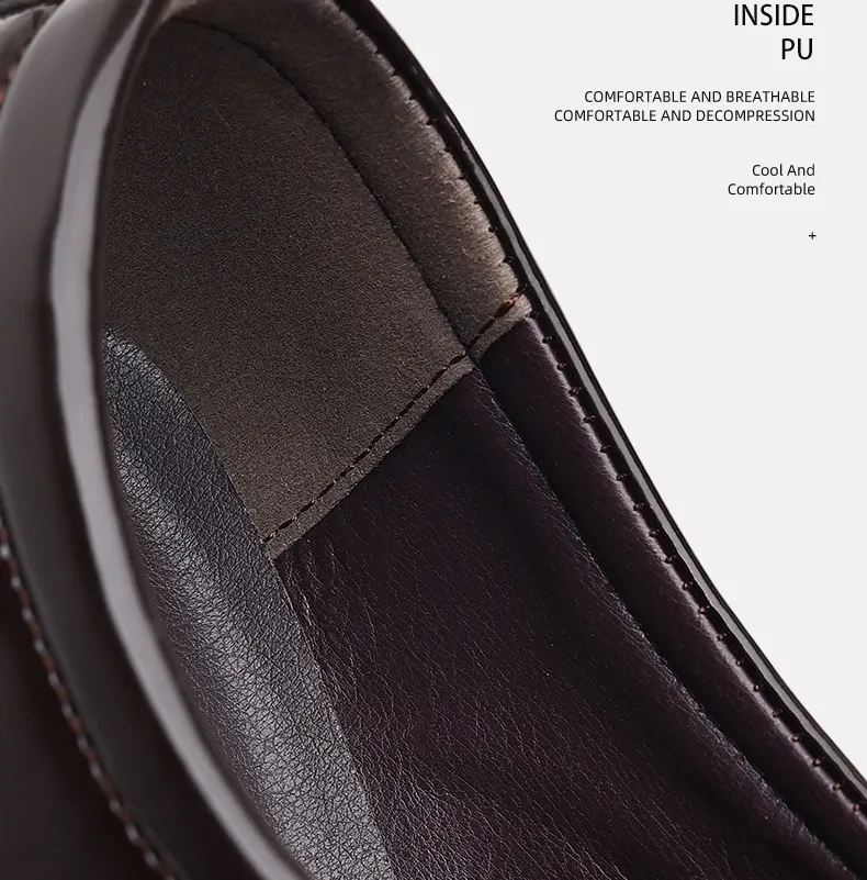 Men's Luxury Oxford Dress Shoes - Pointed Toe Leather Business & Wedding Shoes, Classic Business Style, Available in Big Sizes 38-48 - Image 6