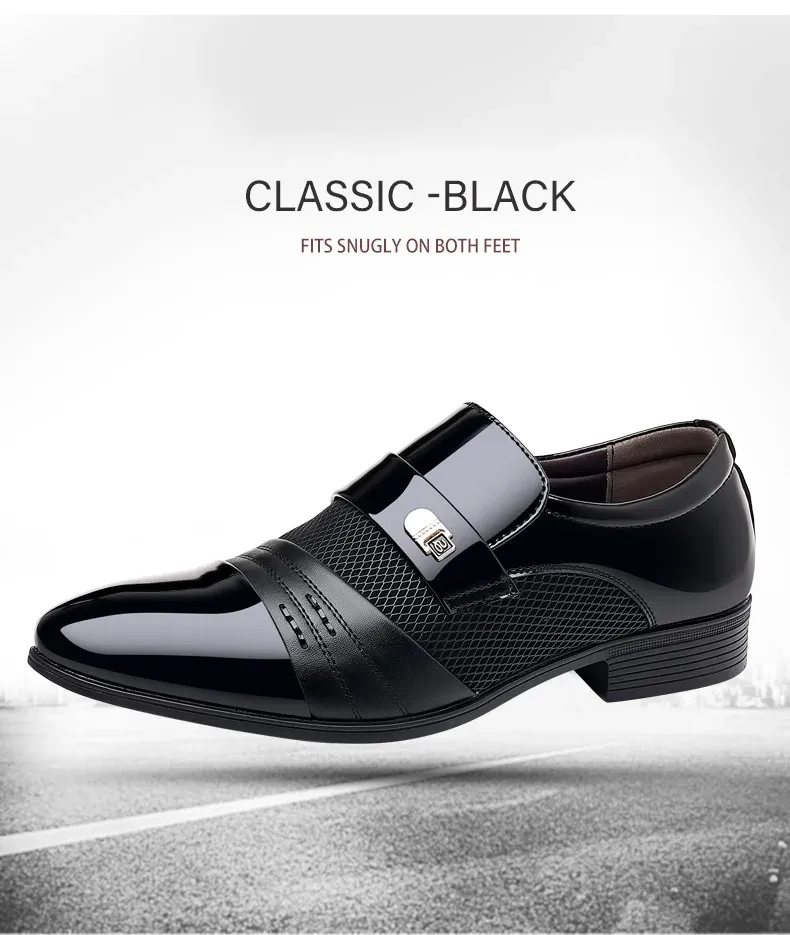 Men's Luxury Oxford Dress Shoes - Pointed Toe Leather Business & Wedding Shoes, Classic Business Style, Available in Big Sizes 38-48 showcase 4