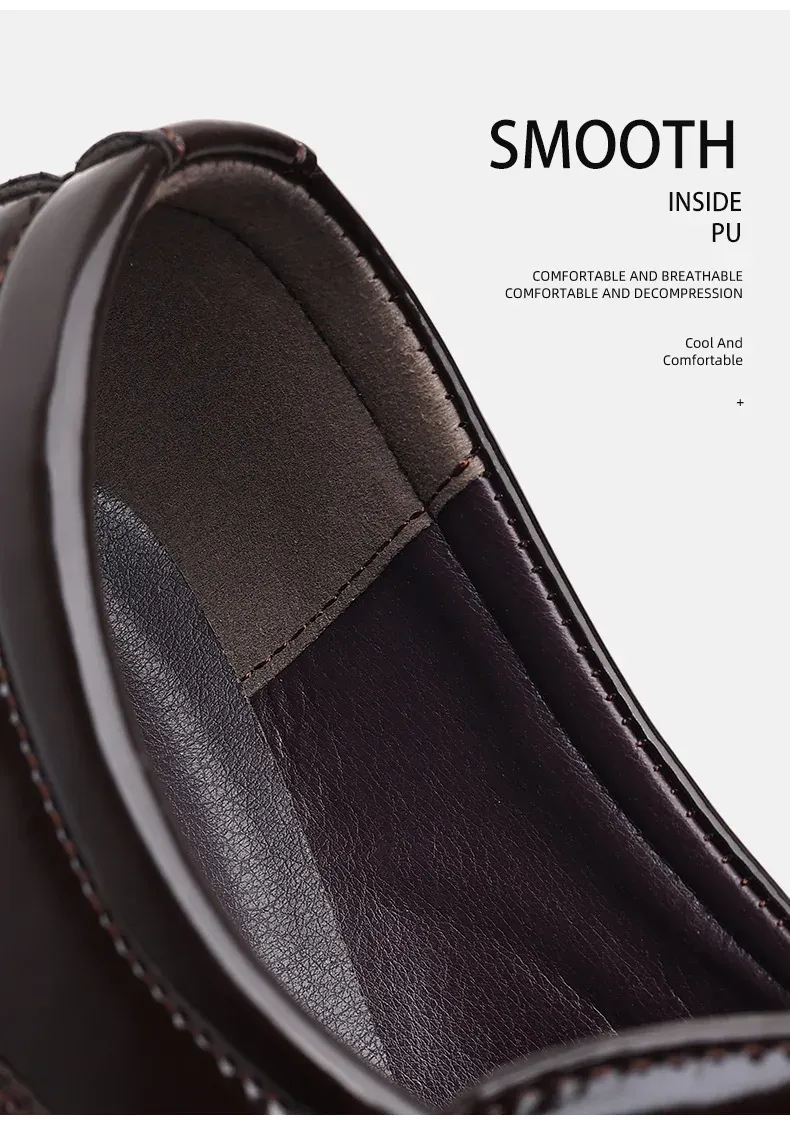 Men's Luxury Oxford Dress Shoes - Pointed Toe Leather Business & Wedding Shoes, Classic Business Style, Available in Big Sizes 38-48 showcase 13