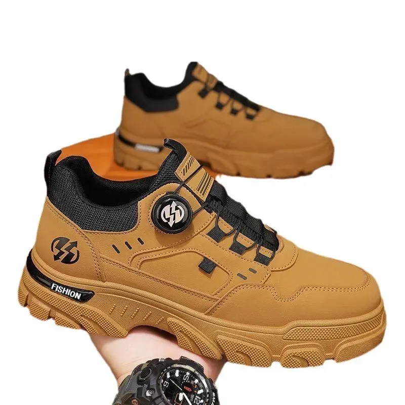 Men's Casual Leather Sneakers - Comfortable Soft Breathable Walking Shoes for Summer, Stylish Board Shoes for Men - Image 1