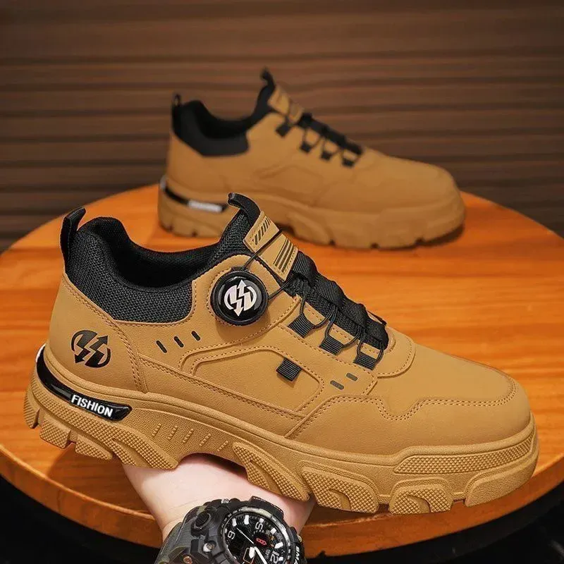 Men's Casual Leather Sneakers - Comfortable Soft Breathable Walking Shoes for Summer, Stylish Board Shoes for Men - Image 5