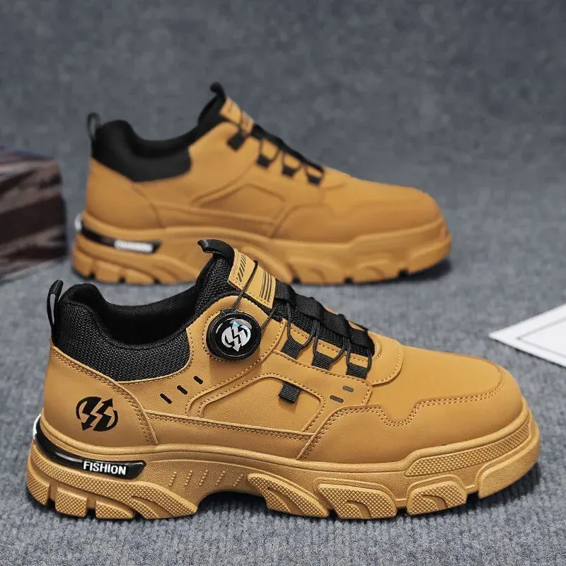 Men's Casual Leather Sneakers - Comfortable Soft Breathable Walking Shoes for Summer, Stylish Board Shoes for Men - Image 6