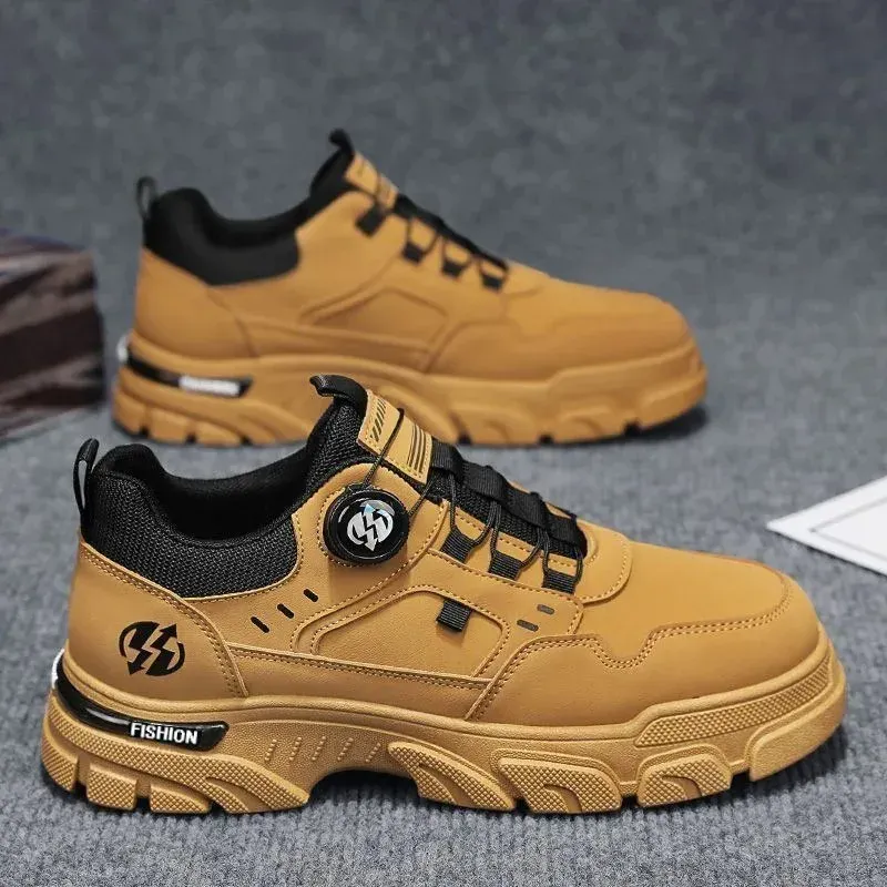 Men's Casual Leather Sneakers - Comfortable Soft Breathable Walking Shoes for Summer, Stylish Board Shoes for Men showcase 4
