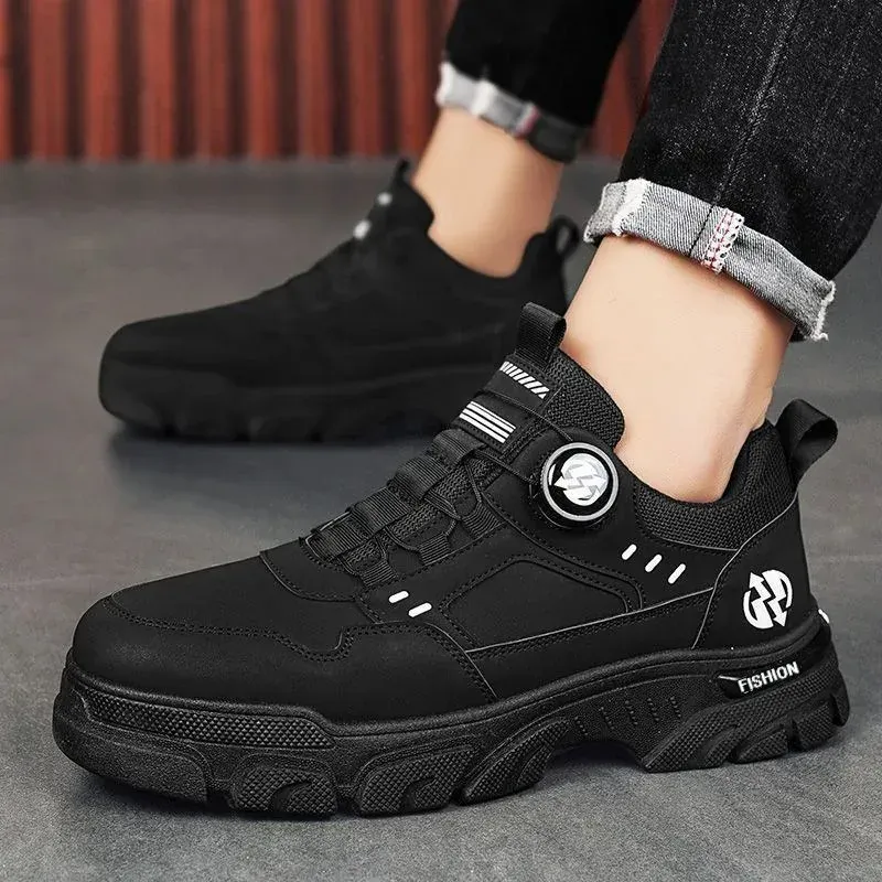 Men's Casual Leather Sneakers - Comfortable Soft Breathable Walking Shoes for Summer, Stylish Board Shoes for Men showcase 12