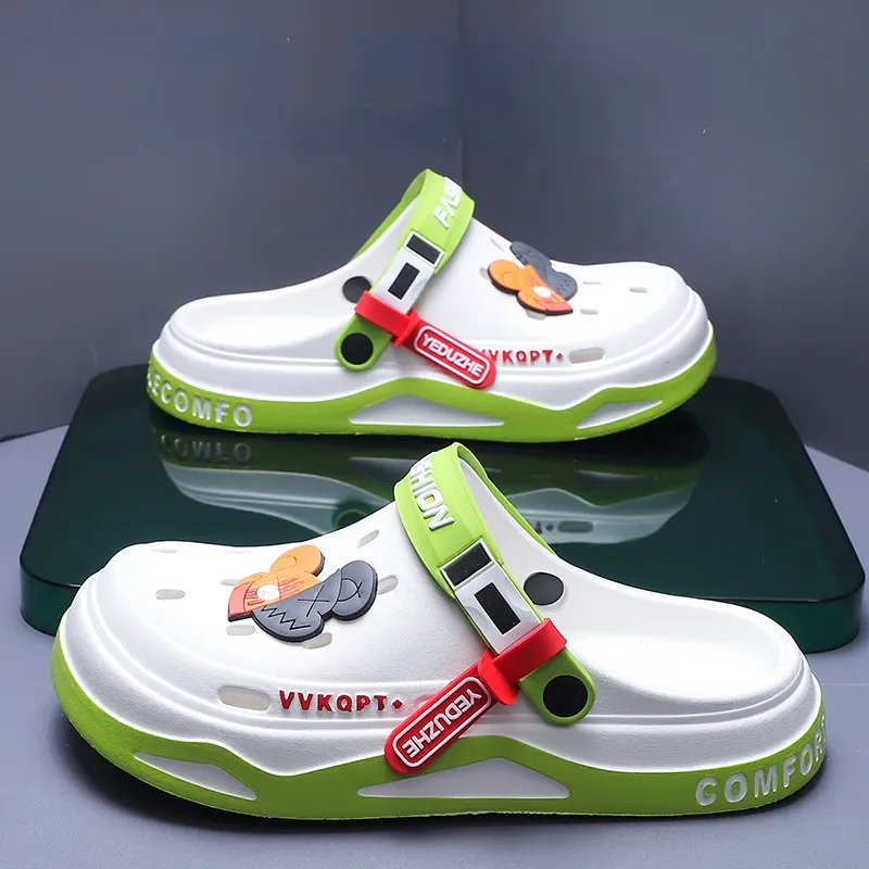 Men's Summer Breathable EVA Hole Shoes Sandals - Non-slip Portable Fashion Beach Slippers for Outdoor Casual Wear - Image 2
