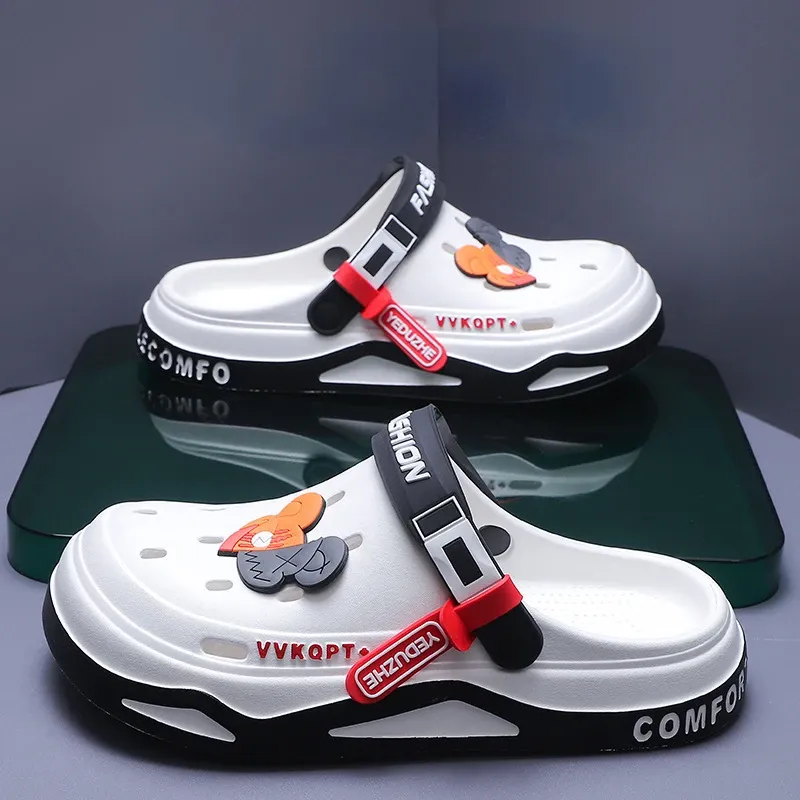 Men's Summer Breathable EVA Hole Shoes Sandals - Non-slip Portable Fashion Beach Slippers for Outdoor Casual Wear - Image 1