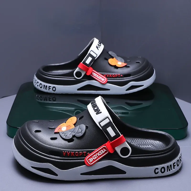 Men's Summer Breathable EVA Hole Shoes Sandals - Non-slip Portable Fashion Beach Slippers for Outdoor Casual Wear - Image 3