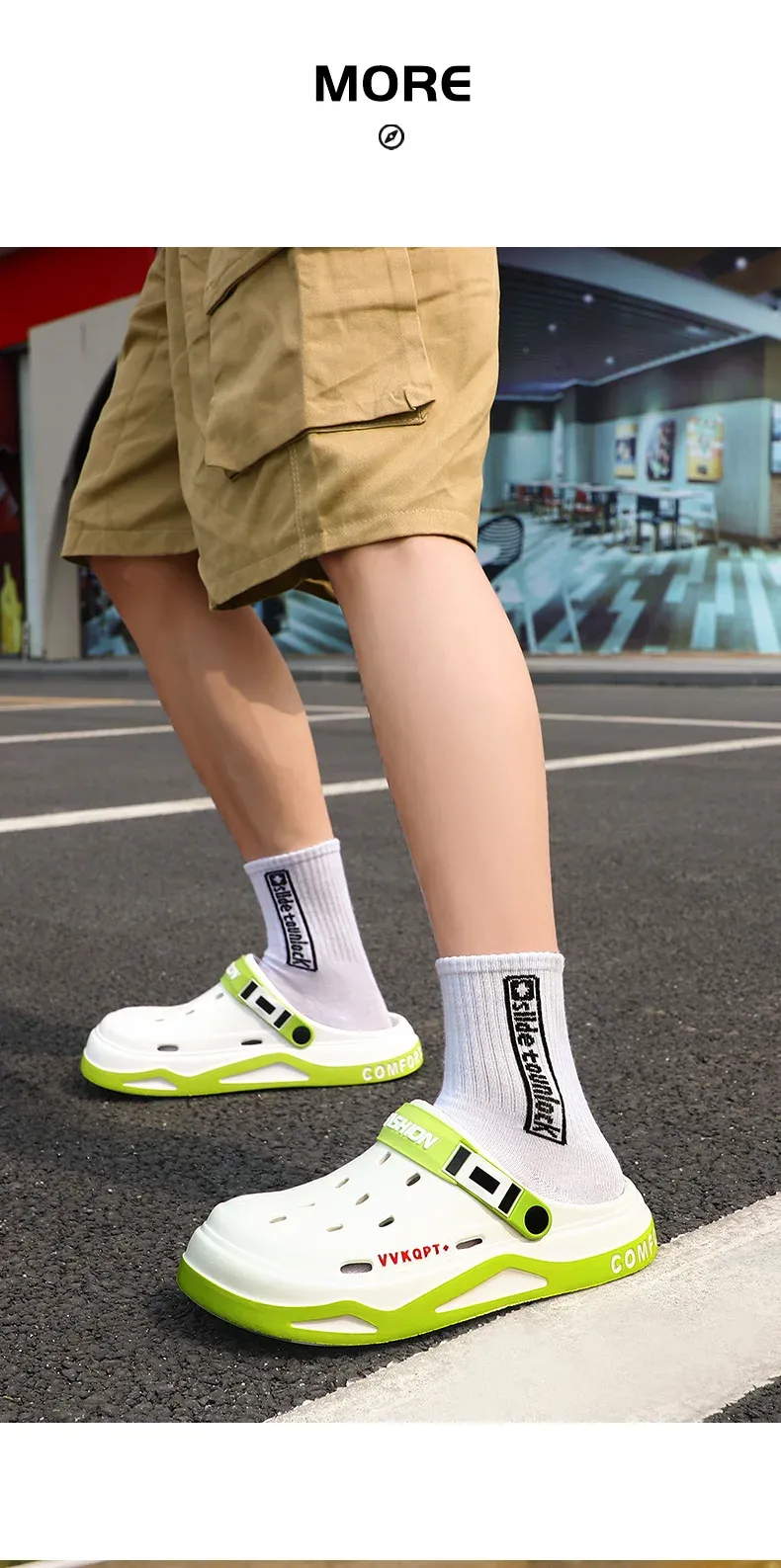 Men's Summer Breathable EVA Hole Shoes Sandals - Non-slip Portable Fashion Beach Slippers for Outdoor Casual Wear showcase 7