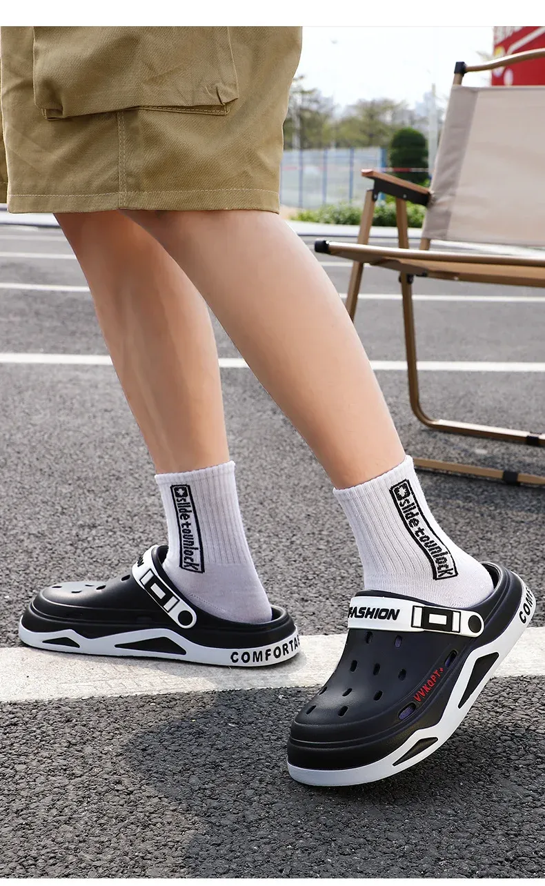 Men's Summer Breathable EVA Hole Shoes Sandals - Non-slip Portable Fashion Beach Slippers for Outdoor Casual Wear showcase 12