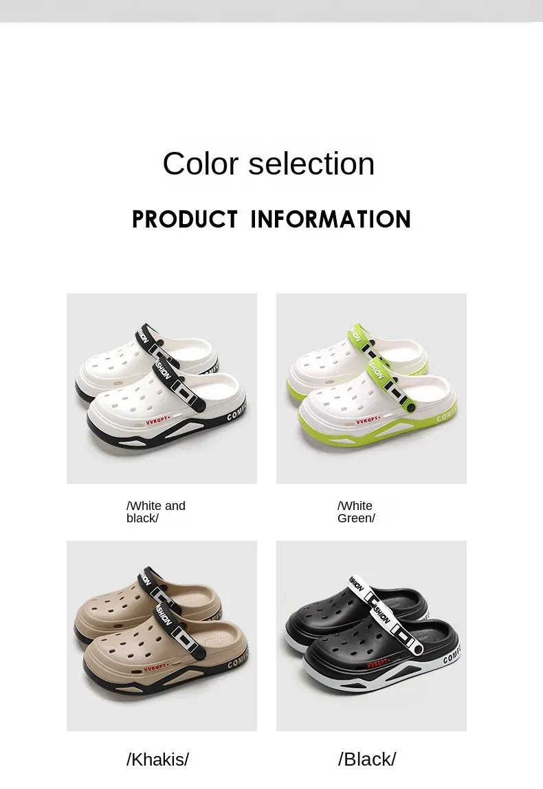 Men's Summer Breathable EVA Hole Shoes Sandals - Non-slip Portable Fashion Beach Slippers for Outdoor Casual Wear showcase 17