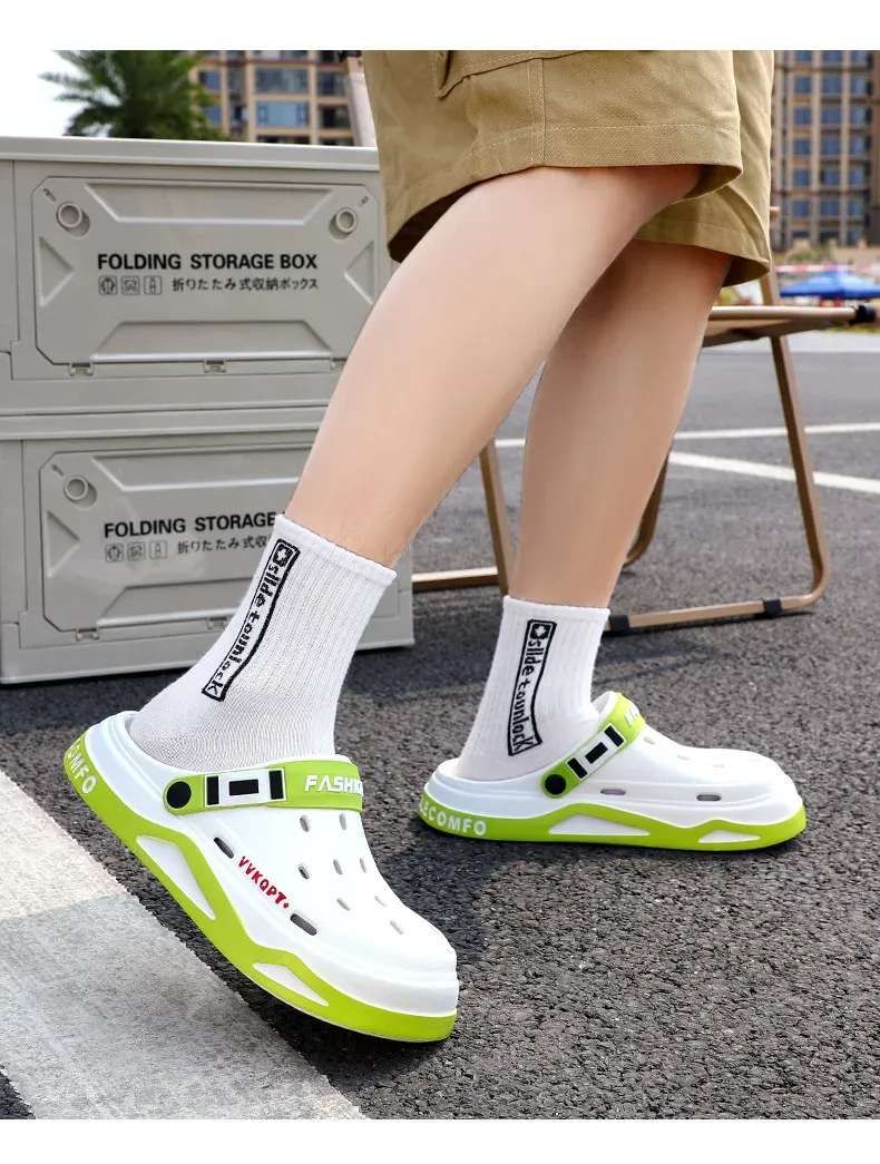 Men's Summer Breathable EVA Hole Shoes Sandals - Non-slip Portable Fashion Beach Slippers for Outdoor Casual Wear showcase 19