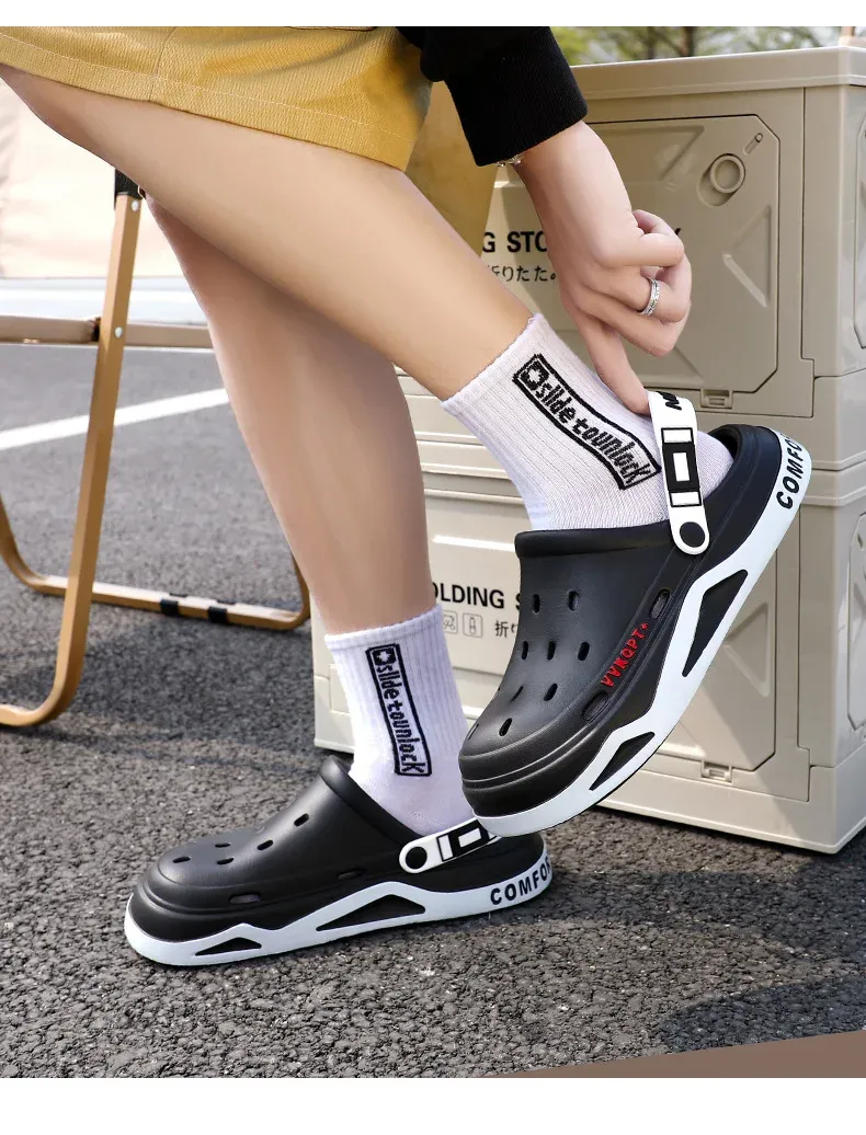 Men's Summer Breathable EVA Hole Shoes Sandals - Non-slip Portable Fashion Beach Slippers for Outdoor Casual Wear showcase 20