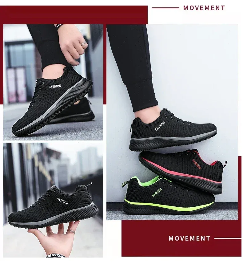 Men's Summer Breathable Mesh Casual Shoes - Lightweight Fashion Moccasins Sneakers for Daily Wear, Sizes 36-48 showcase 11