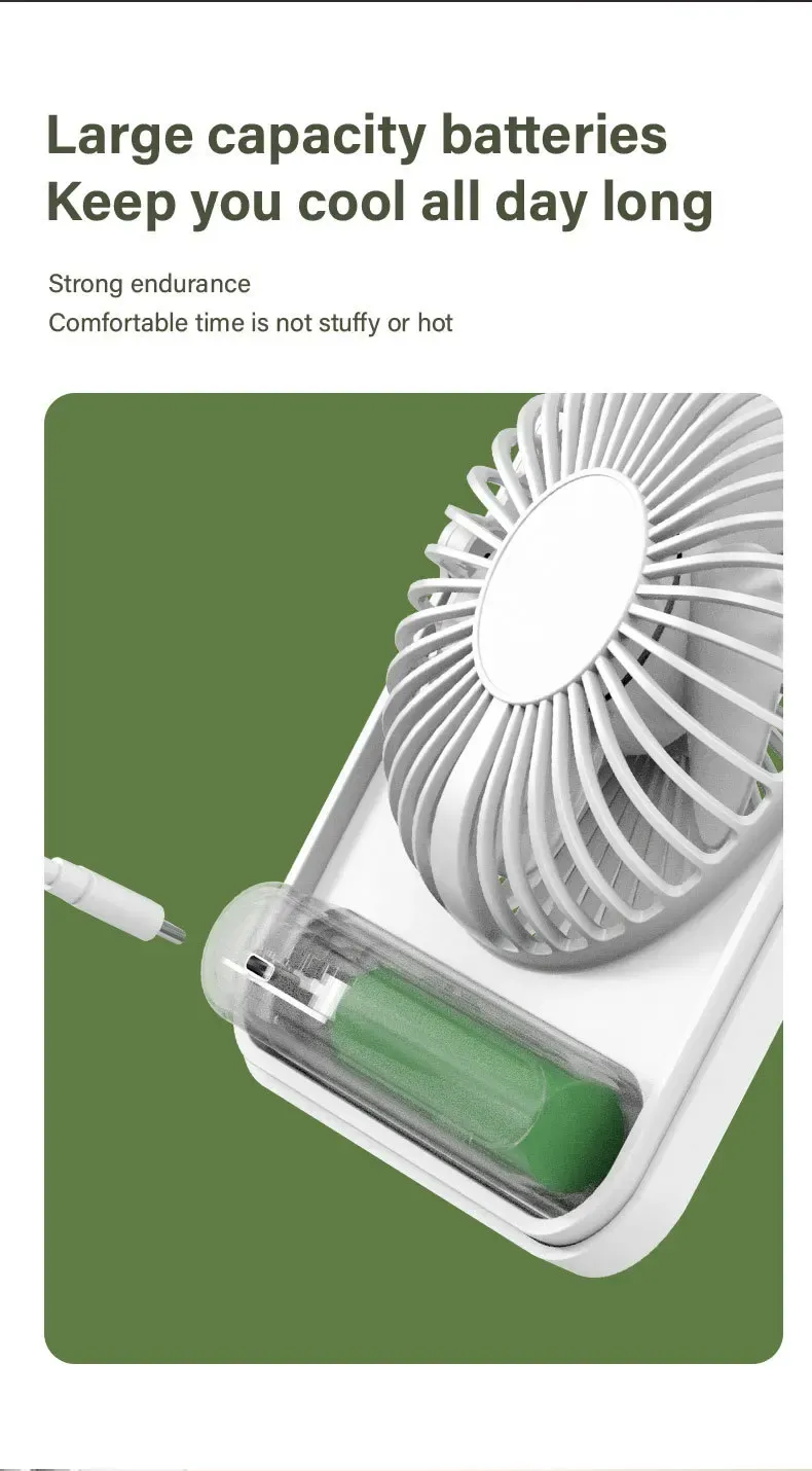 Ultra Quiet Foldable Desktop Fan - Mini Portable USB Fan for Office, Home, Travel - Compact & Efficient Cooling Solution showcase 10