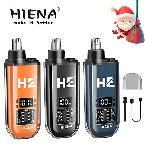 HIENA Rechargeable Electric Nose Hair Trimmer for Men & Women, Portable Mini Personal Care Grooming Device with USB Cable, Easy to Clean Cutter Head