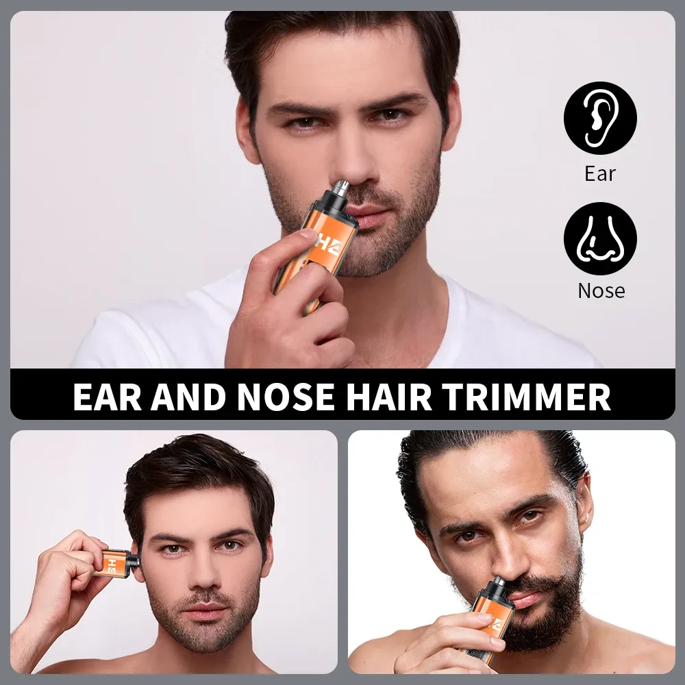 HIENA Rechargeable Electric Nose Hair Trimmer for Men & Women, Portable Mini Personal Care Grooming Device with USB Cable, Easy to Clean Cutter Head thumbnail 5