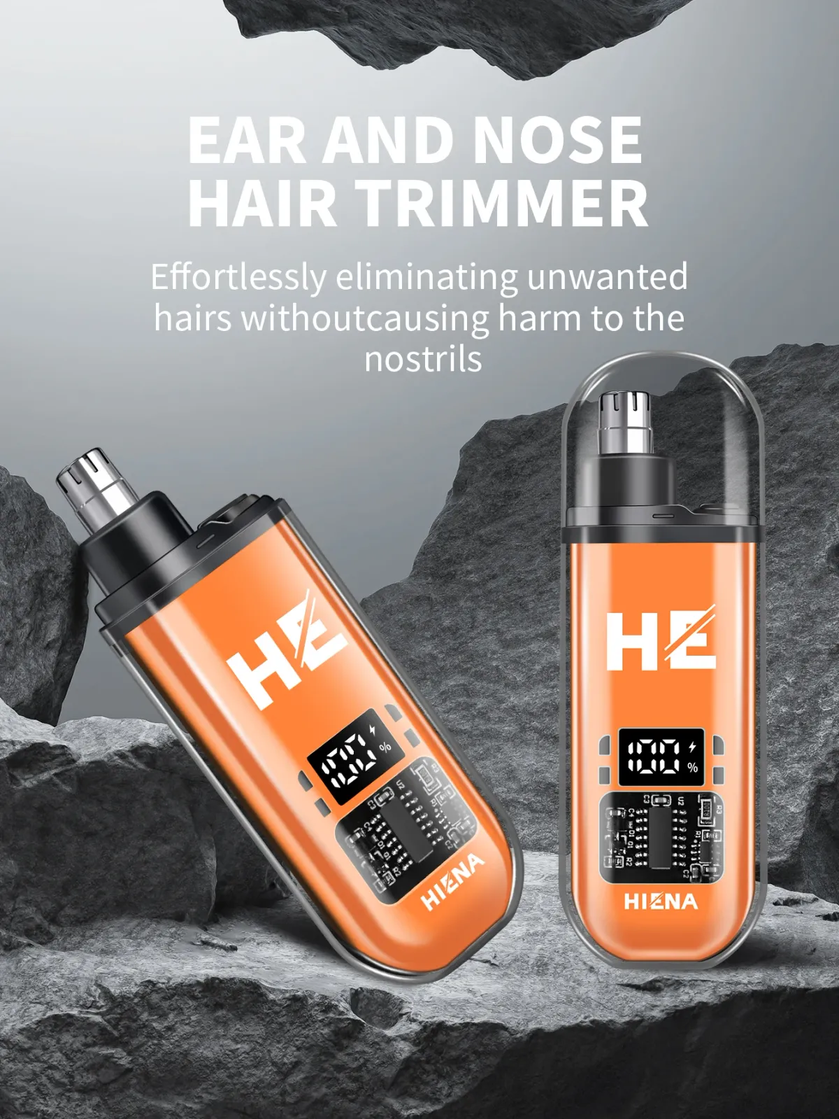 HIENA Rechargeable Electric Nose Hair Trimmer for Men & Women, Portable Mini Personal Care Grooming Device with USB Cable, Easy to Clean Cutter Head showcase 1