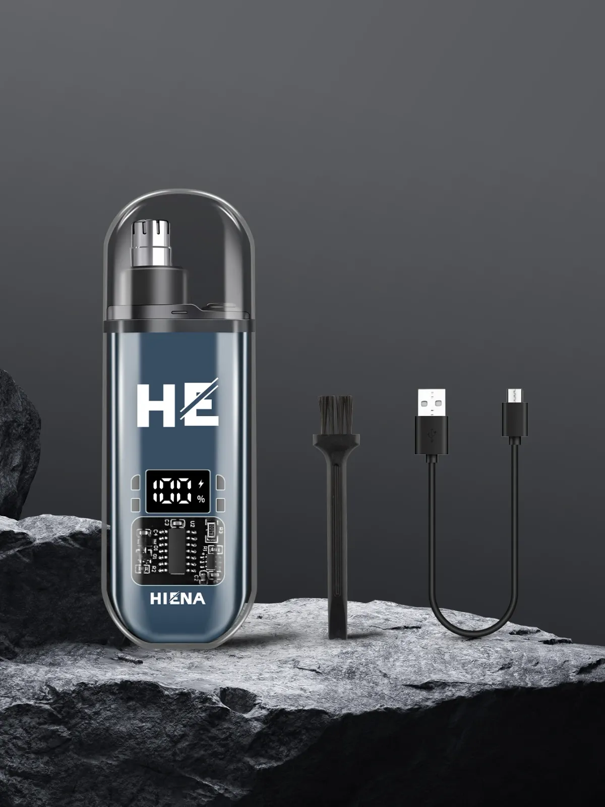 HIENA Rechargeable Electric Nose Hair Trimmer for Men & Women, Portable Mini Personal Care Grooming Device with USB Cable, Easy to Clean Cutter Head showcase 7