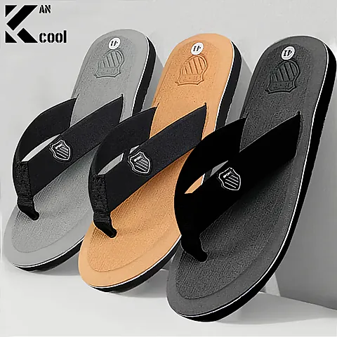 Men's Casual Flip Flops Fashion Beach Shoes - Summer Non-Slip Flat Slides, Comfortable Indoor House Slippers for Men, Large Sizes Available