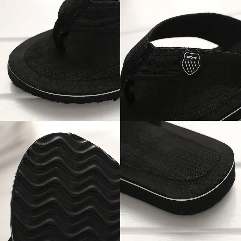 Men's Casual Flip Flops Fashion Beach Shoes - Summer Non-Slip Flat Slides, Comfortable Indoor House Slippers for Men, Large Sizes Available - Image 6