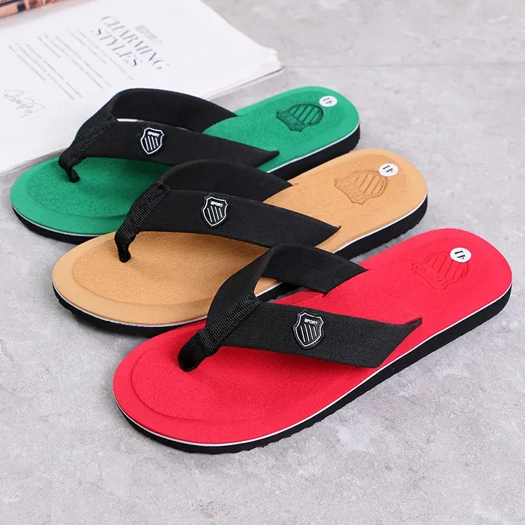 Men's Casual Flip Flops Fashion Beach Shoes - Summer Non-Slip Flat Slides, Comfortable Indoor House Slippers for Men, Large Sizes Available showcase 4