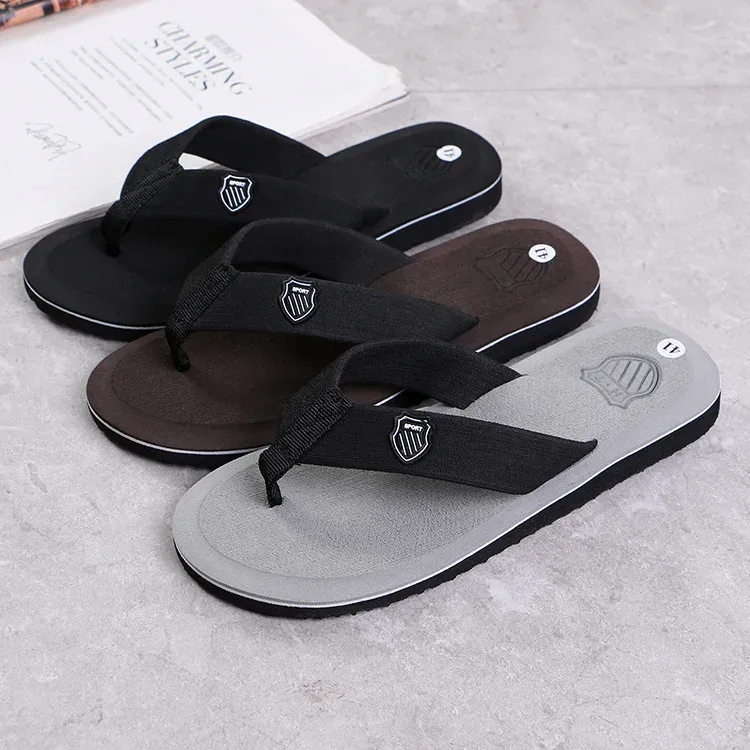 Men's Casual Flip Flops Fashion Beach Shoes - Summer Non-Slip Flat Slides, Comfortable Indoor House Slippers for Men, Large Sizes Available showcase 5