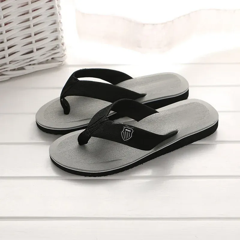 Men's Casual Flip Flops Fashion Beach Shoes - Summer Non-Slip Flat Slides, Comfortable Indoor House Slippers for Men, Large Sizes Available showcase 6