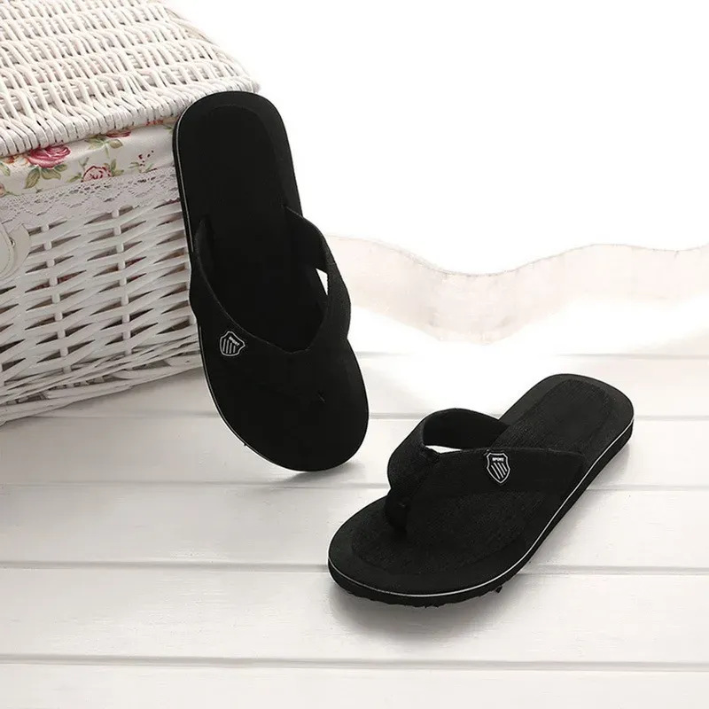 Men's Casual Flip Flops Fashion Beach Shoes - Summer Non-Slip Flat Slides, Comfortable Indoor House Slippers for Men, Large Sizes Available showcase 9