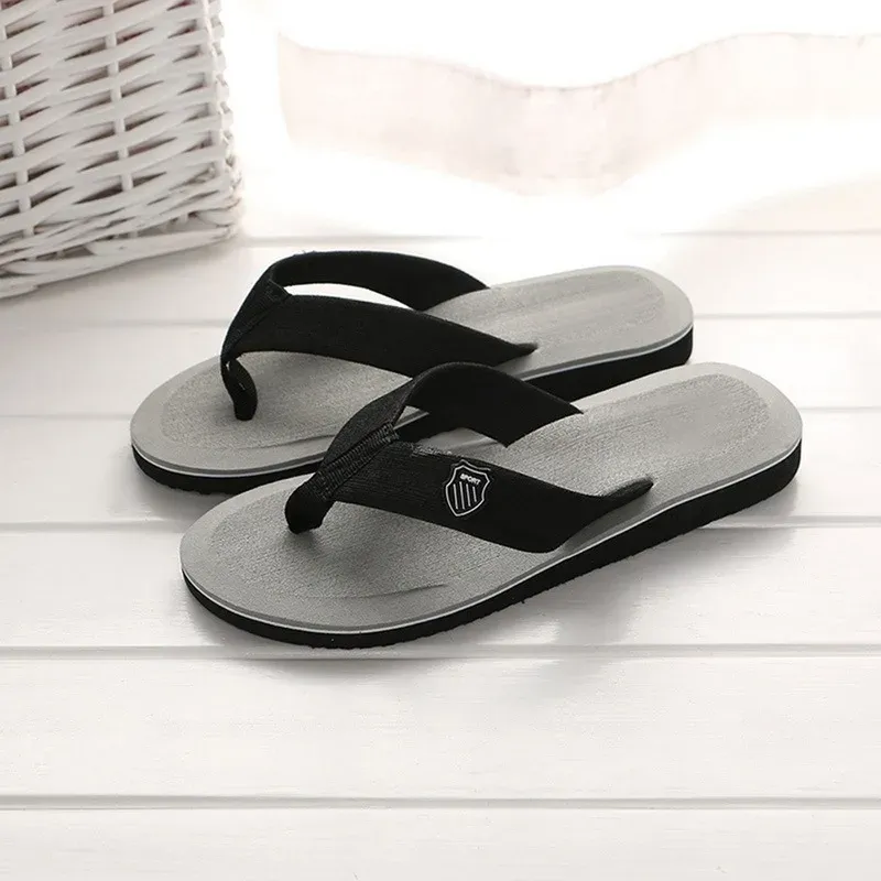 Men's Casual Flip Flops Fashion Beach Shoes - Summer Non-Slip Flat Slides, Comfortable Indoor House Slippers for Men, Large Sizes Available showcase 12