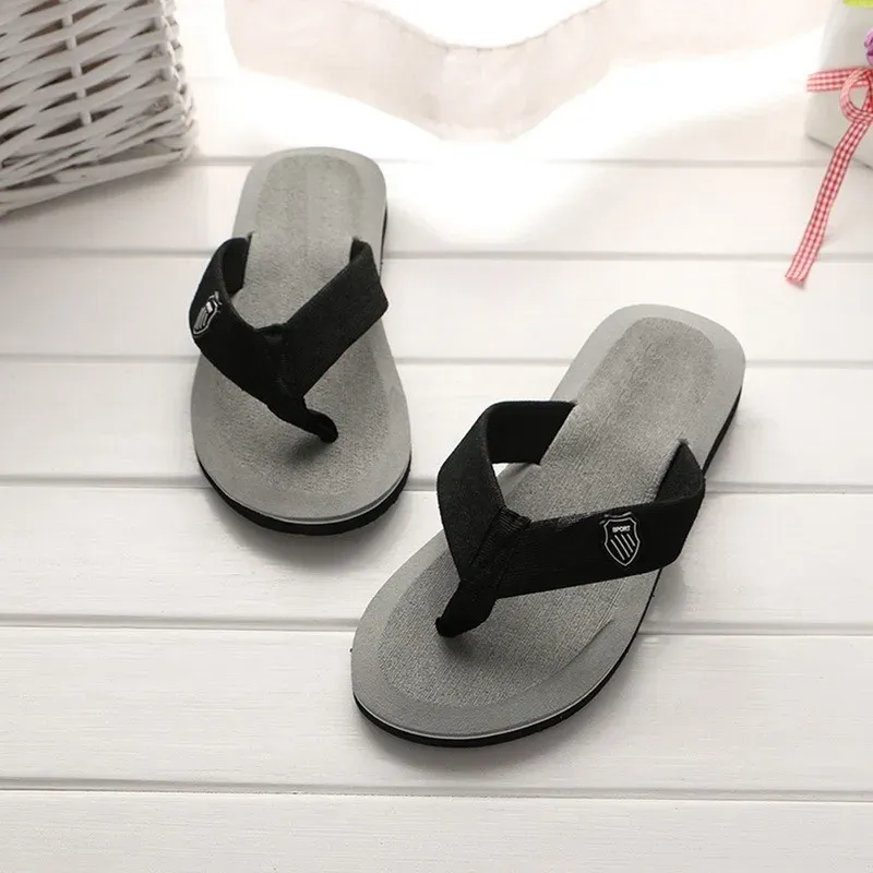 Men's Casual Flip Flops Fashion Beach Shoes - Summer Non-Slip Flat Slides, Comfortable Indoor House Slippers for Men, Large Sizes Available showcase 13